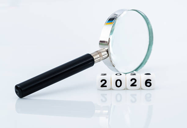istock New year number 2026 with magnifying glass 2216405814