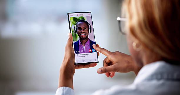 istock Single Woman Uses Online Dating App 2216405877