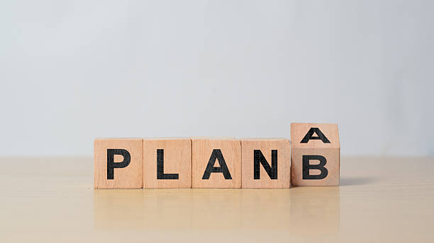 istock Wooden cubes showing change from PLAN A to PLAN B on table. Concept of strategy shift, crisis management, and business decision making. 2216408447