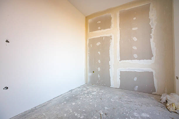 istock Assembled plasterboards on wall of an unfinished edifice on the building site 2216409079