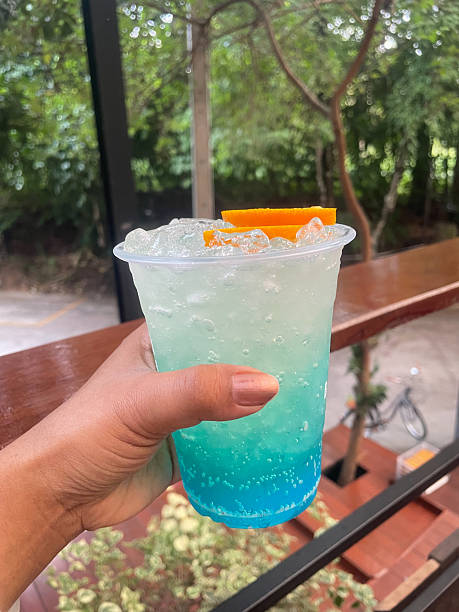 istock Blue hawaii cocktail tropical drink 2216414916