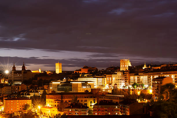 Night view of Teruel, Spain.