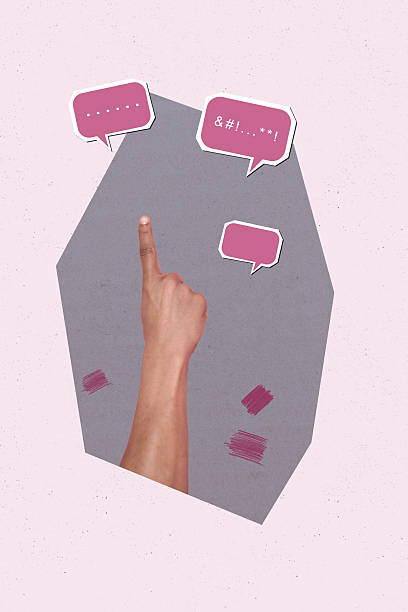 istock Poster image collage of human hand hold demonstrate with text box on pink background 2216425585