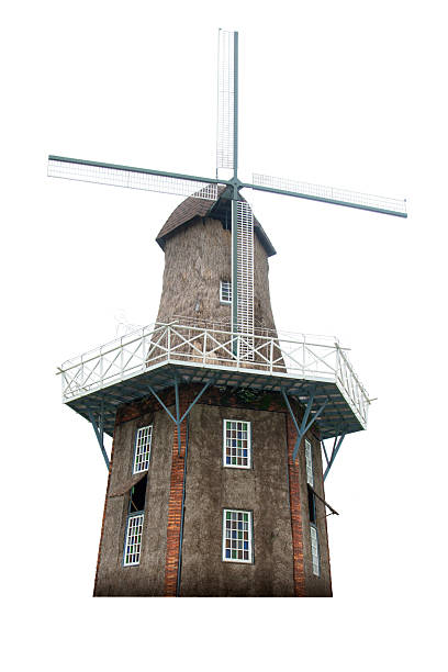 istock Dutch windmill isolated on White Background, Nature concept. 2216427163