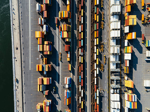 istock Drone view of a container port, Docker. Montreal, Quebec, Canada 2216428866