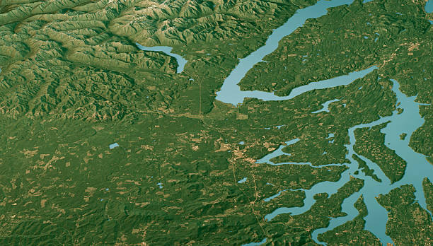 istock Mason County WA Satellite Landscape View 3D Render True Color 2216473716