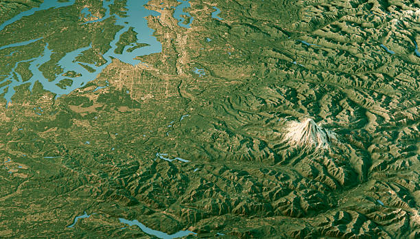 istock Pierce County WA Satellite Landscape View 3D Render True Color 2216473784