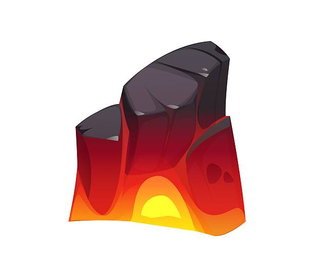 istock Grill burn fiery ember cartoon charcoal one piece 2216484905