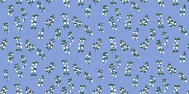 istock Minimalist seamless floral pattern with blue background and delicate small wildflowers. Vector illustration, design for fabric, packaging, wallpapers, stationery, and romantic surface design 2216486007