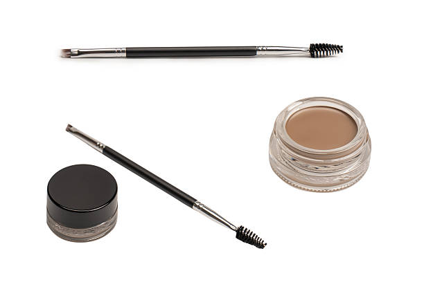 A brow brush isolated on a white background. Top view.