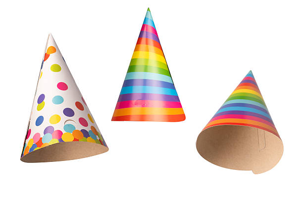 istock Colorful birthday cap isolated on white background 2216492370