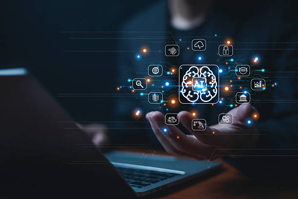 istock AI, Brain AI Artificial intelligence concept, Brain ai digital icon shows on his hand, AI machinery learning and bigdata from technology, digital technology Transformation 2216495058