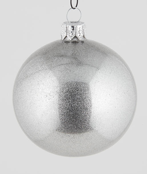 istock Silver sand pattern Christmas ball isolated nature background with clipping path 2216495649