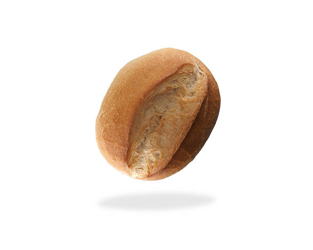 Loaf of bread on white background