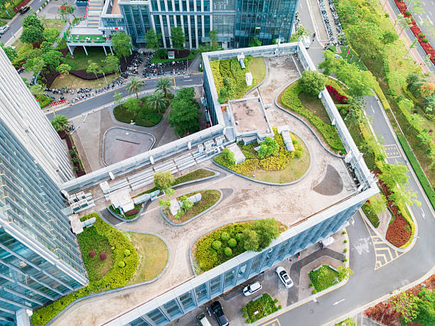istock Vertical greening of modern office building 2216499179