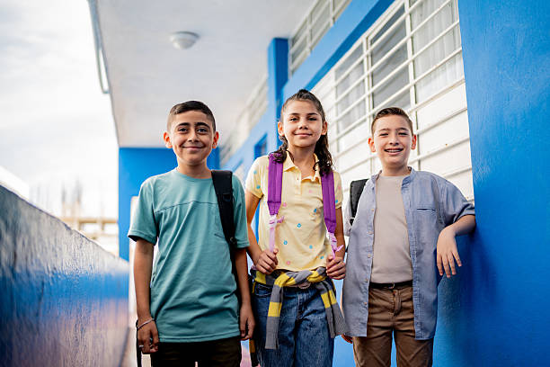 istock Portrait of child students at school 2216503980
