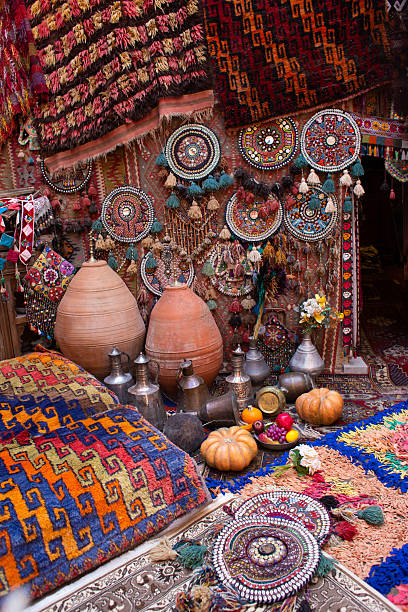 istock traditional turkish interior with many carpets on the wall 2216506242