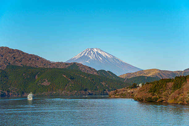 istock Mount Fuji View Over Lake Ashi with Torii Gate 2216506277