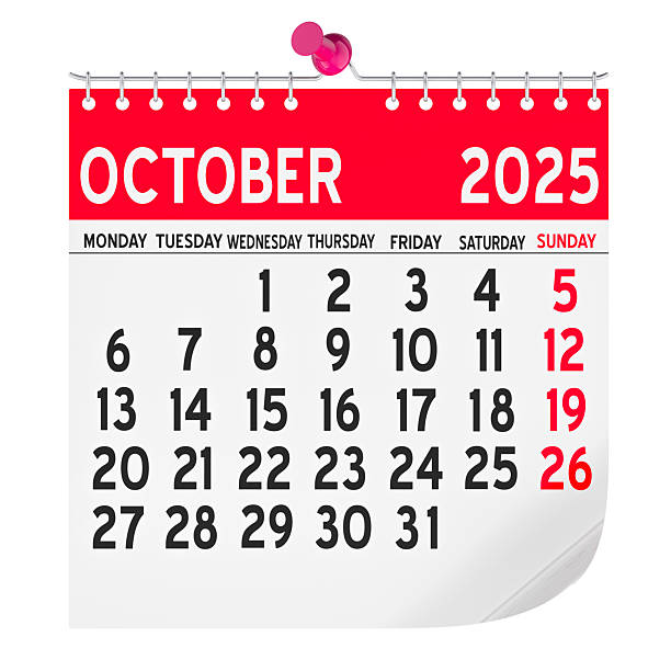 The October 2022 calendar on brown background.