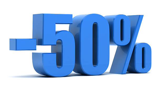 istock 50 percent discount 3d text 2216507436