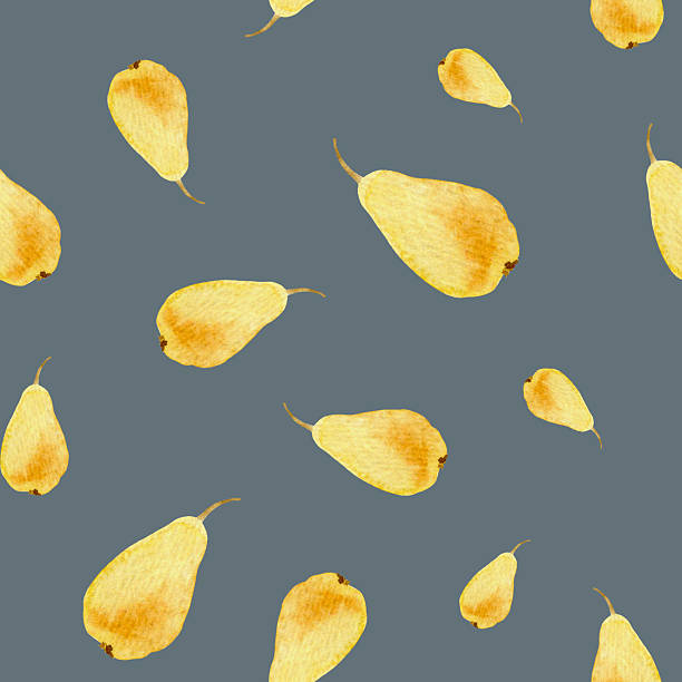 istock Seamless Pears Pattern – Cute Watercolor Country Life Design for Kids and Nursery 2216515566