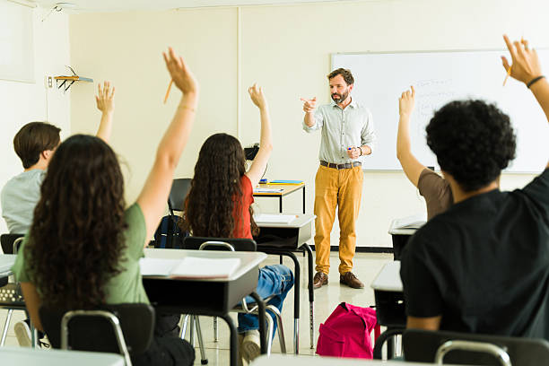 istock Group of high school students participating in class during lesson 2216529961