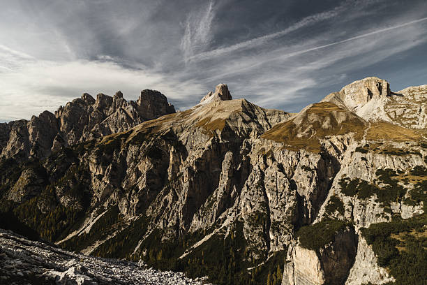 A view of the Dolomites and the countryside into Val di Fassa