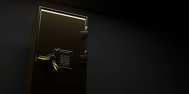 istock Dark gold money vault. 2216542647