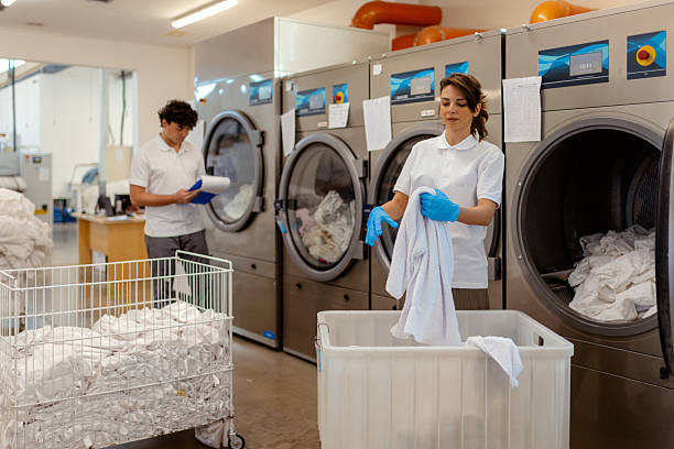 istock Industrial Linen Processing in a Commercial Facility 2216546808