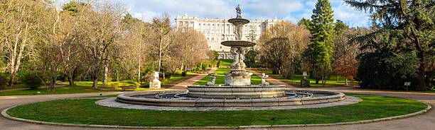 istock Fuente de las Conchas Water Fountain Panoramic View, Madrid Spain 2216562671