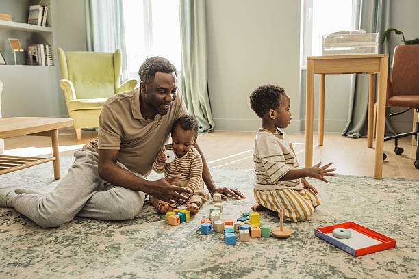 istock Happy family at home 2216567597