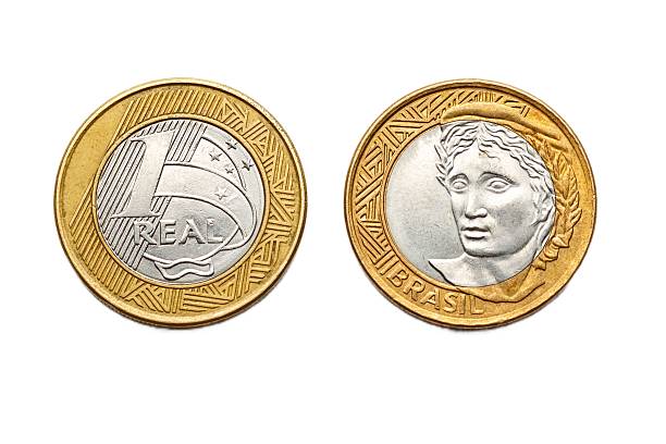 istock Brazilian 1 Real Coin Close-Up 2216570036