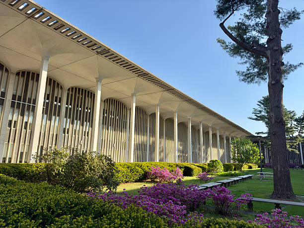 Education building in the campus of University at Albany (SUNY at Albany), Albany, New York, USA
