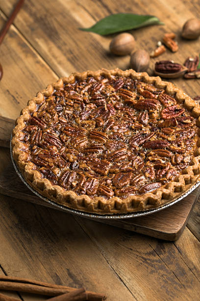 istock Fall traditional pies  pecan crumble pie overhead shot 2216596045