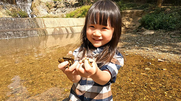 Toddler Girl in Physical Nature Touch