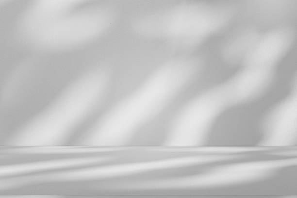 istock Wall interior background, studio and backdrops show products.with shadow from window color white . background for text insertion and presentation product 2216598392