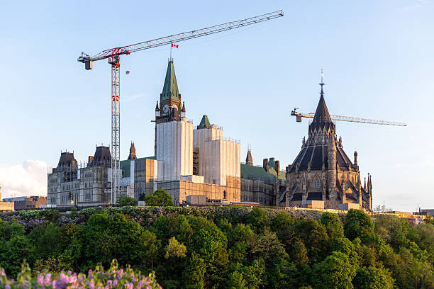 istock Parliament building under renovation in Ottawa, Canada 2216598777
