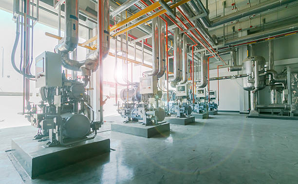 istock Industrial compressor refrigeration station at manufacturing factory 2216601637