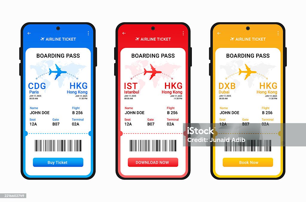 Ticket Options Mobile App Airline Ticket Design With Destinations Booking Options And ...