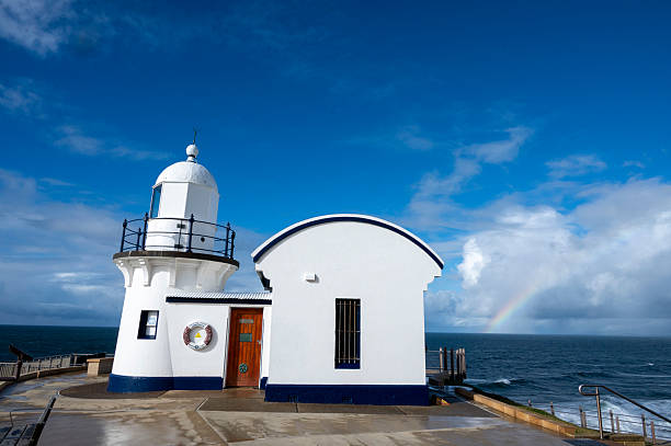 Tacking Point Lighthouse Port Macquarie as the flood storm approaches.