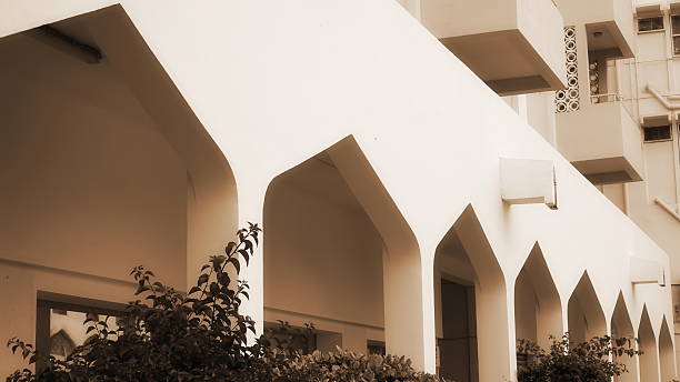 istock Architecture Modern Arches Angle Elegant Sepia Urban Building Scene 2216607806