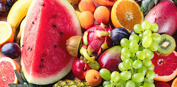 istock Healthy fruits background. 2216609506