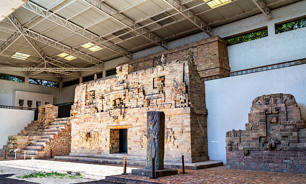 Ancient Mayan Structures at the Museum of Maya Sculpture in Copan, Honduras
