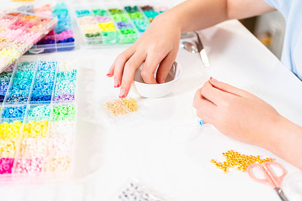 istock Colorful Clay Beads Set for Creative Kids' Bracelet Making 2216612329