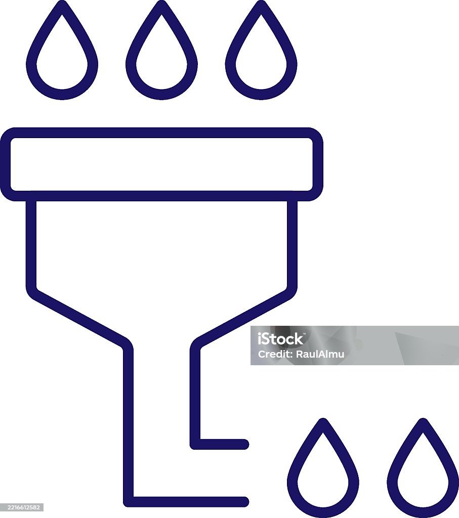 Quick Filter Sign Drop By Filter Outline Sign For Graphics And Web Design Apps Adverts ...