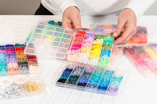 istock Colorful Clay Beads Set for Creative Kids' Bracelet Making 2216612854