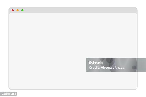 Empty Window Ui Design Web Browser Mockup Window In Dark Mode Modern Flat Simple Line Web ...