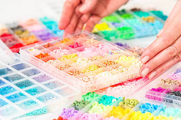 istock Colorful Clay Beads Set for Creative Kids' Bracelet Making 2216615130