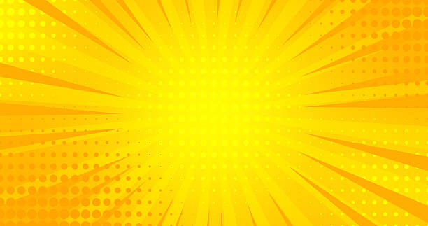istock Abstract yellow orange pattern. Cartoon comics book pop art spiral. Children design style. 2216615533