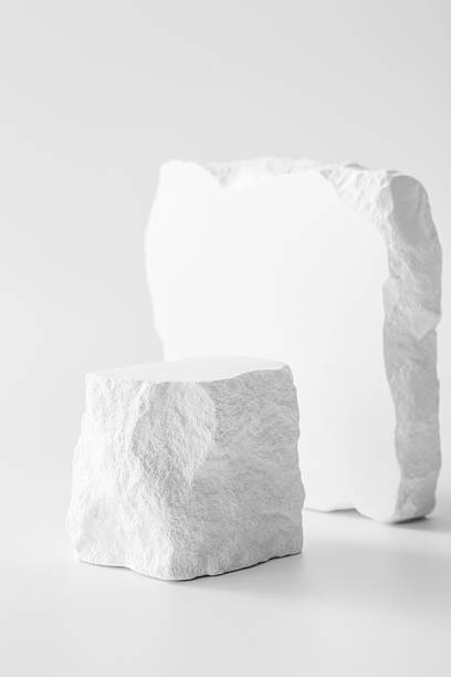 istock Minimalist White Rocks on Light Background for Modern Decor Ideas 2216626747